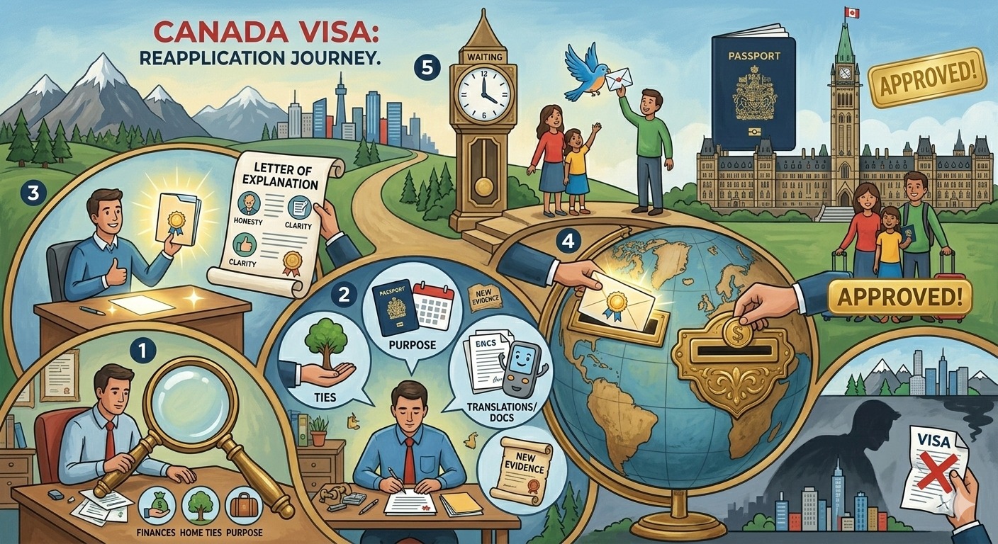After a Refusal: Steps on How to Reapply for a Canadian Visa Successfully
