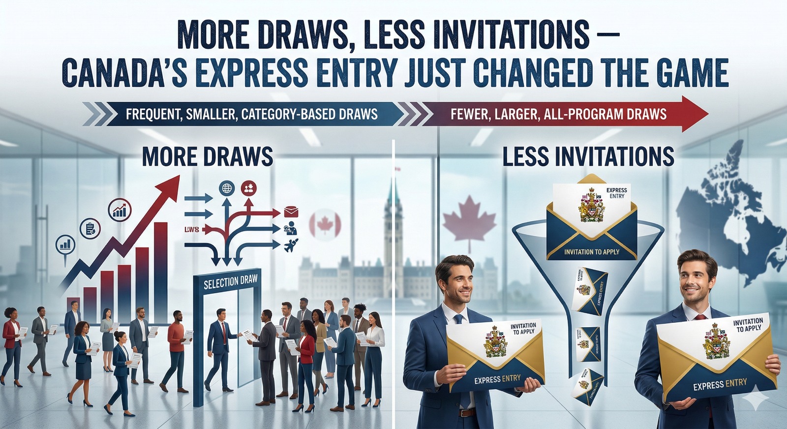 Express Entry Shocking Changes 2026: More Draws, Less Invitations