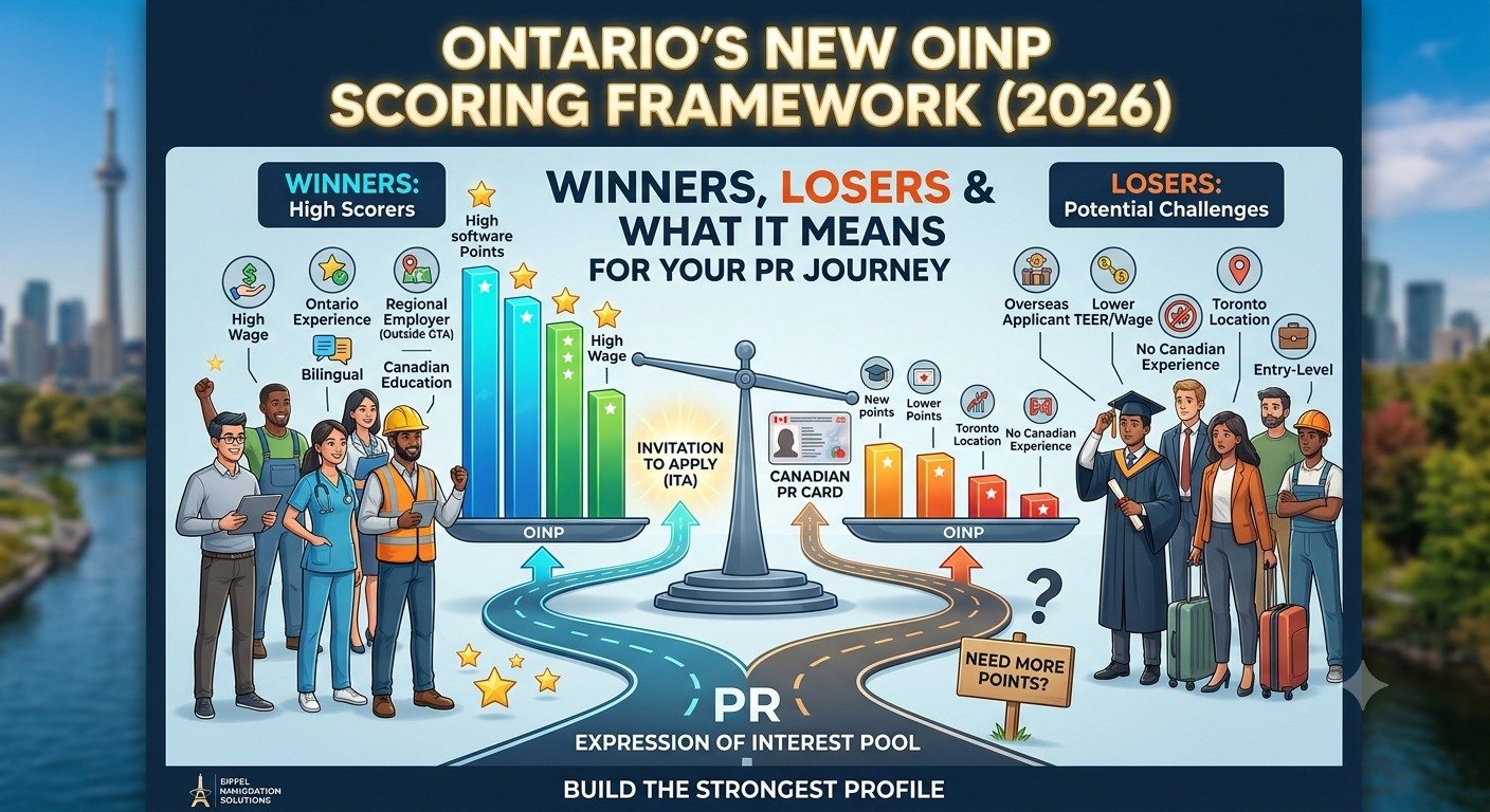 Ontario’s New OINP Scoring Framework (2026): Winners, Losers & What It Means for Your PR Journey