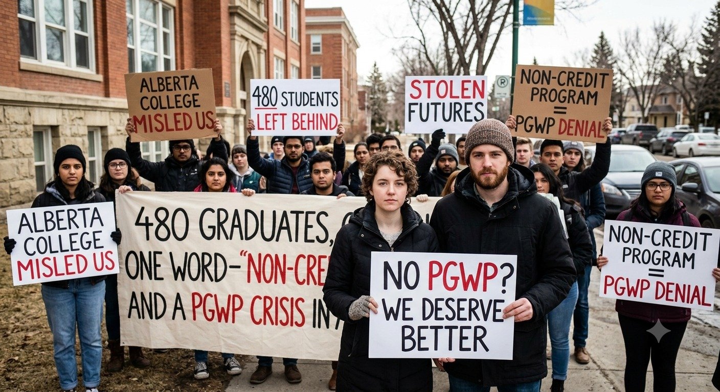 480 Graduates, One Word—’Non-Credit’—and a PGWP Crisis in Alberta